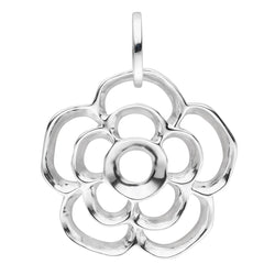 Damen-Anhänger Rose Blume Röschen matt glanz Sterling Silber 925