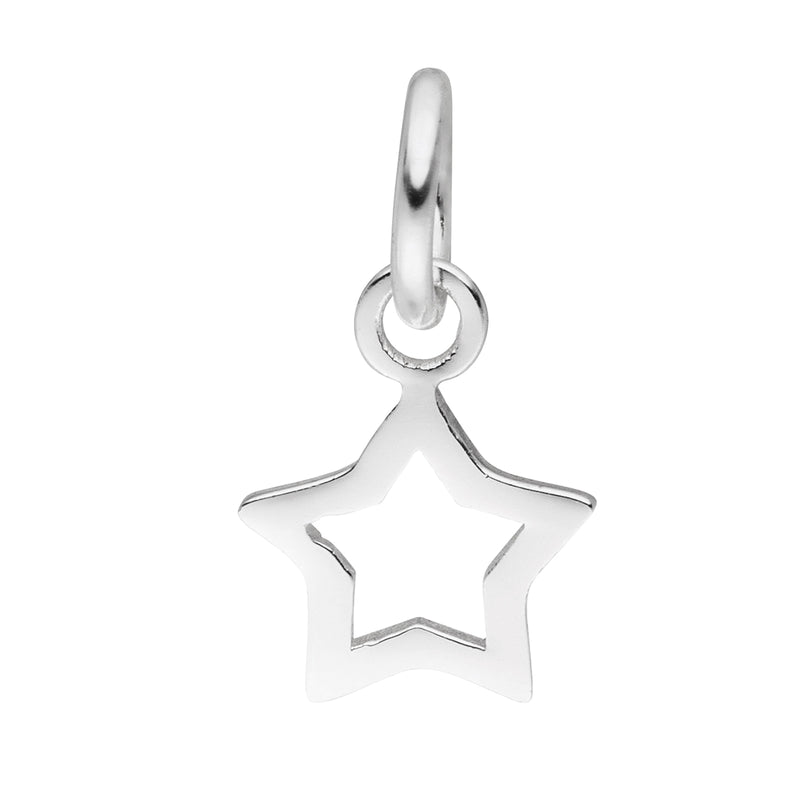 Damen-Anhänger Stern Sternchen Star Himmelskörper matt glanz 10mm aus Sterling Silber 925