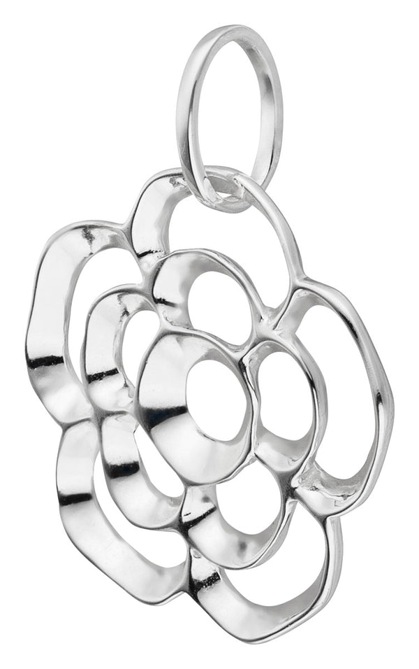 Damen-Anhänger Rose Blume Röschen matt glanz Sterling Silber 925