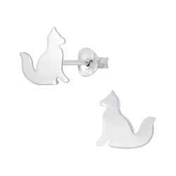 Kinder-Ohrstecker Fuchs Füchschen Rotfuchs glanz 8mm aus Sterling Silber 925