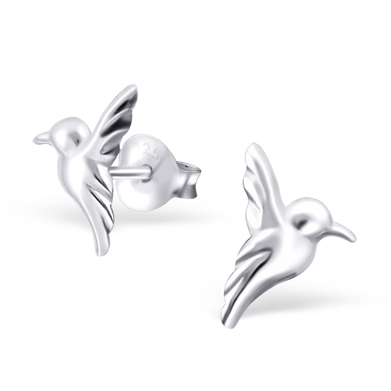 Damen-Ohrstecker Vogel Colibri Sterling Silber 925