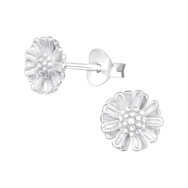 Mädchen-Ohrstecker Gänseblume Blume Blüte glanz aus Sterling Silber 925