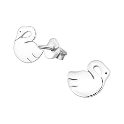 Damen-Ohrstecker Schwan glanz Sterling Silber 925