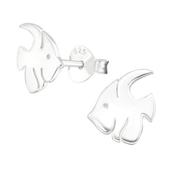 Kinder-Ohrstecker Fisch Meeresbewohner glanz aus Sterling Silber 925