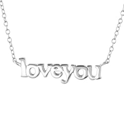 Damen-Halskette love you mit Kette 45cm glanz Sterling Silber 925