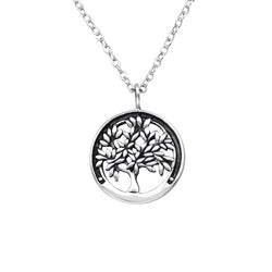 Damen-Anhänger Baum des Lebens mit Kette 45cm Sterling Silber 925