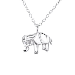 Damen-Halskette Elefant filigran mit Kette 45cm Sterling Silber 925