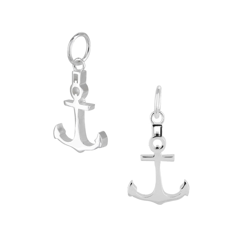 Damen-Halskette Anhänger Anker maritim Glanz 2 X 1,5 cm mit Kette 45cm Sterling Silber 925